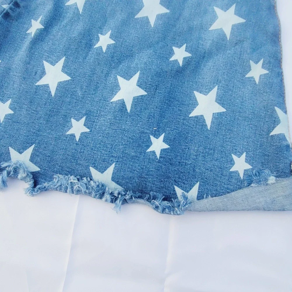 Judy Blue Women's Super Flare Bell Bottom Jeans Sz 1/25 Blue Star Print